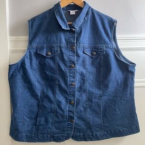 Vintage Alia Plus denim vest-Size 24W